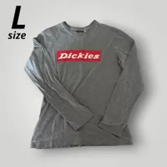 ディッキーズ ロンT ロゴT ロゴ 長袖Tシャツ ロングTシャツ グレー Lのサムネイル