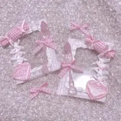 ♡ トレカケース ホイップデコ 量産型 ピンク ペア ♡ a