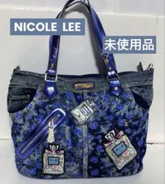★NICOLE LEE★ デニム ショルダーバッグ 香水瓶モチーフ【未使用品】のサムネイル