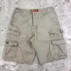 Lee Dungarees　カーゴショーツ　W32　ベージュ　無地　古着のサムネイル