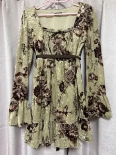 レストローズ LEST ROSE ワンピース 花柄 姫カジ 平成