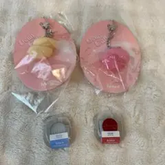 hince Mini Ball Key Ring クリーム＆ピンク 計4点のサムネイル