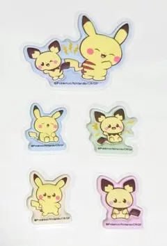 ポケモン ピカチュウ ピチュウぷにぷにシールステッカー ポケピースサンスター文具