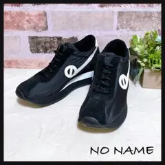 【NO NAME ノーネーム】厚底 スニーカー スピードジョグ 38 黒白 美品