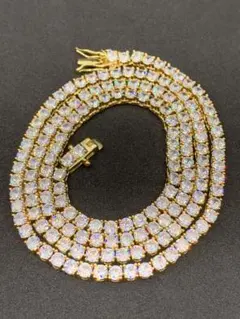 お洒落な細め 3㎜20インチ ゴールド テニスチェーン ブリンブリン ネックレス