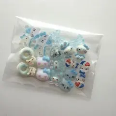 ネイルパーツ サンリオ キティ 水色 20個セット