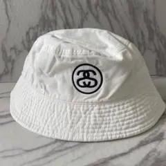 新品！ステューシー バケットハット ホワイト ② sb1