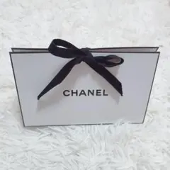 CHANEL ギフト袋 ホワイト ブラックリボン