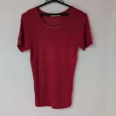 chocol raffine robe 半袖ニット レッド