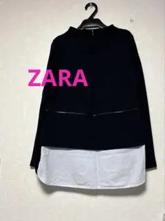 ZARA ザラ　濃紺　2way トップス　オシャレ！　お値下げ