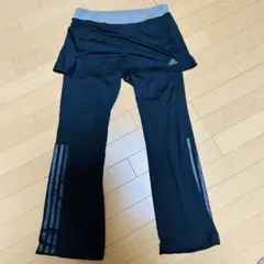 adidas アディダス スカート付レギンス 黒 L ヨガ テニス トレーニングのサムネイル