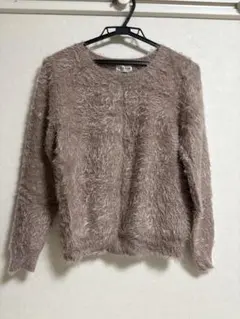 LEPSIM ベージュ ファー ニット Mサイズ