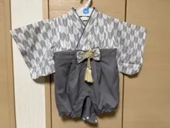 袴ロンパース バースデイ コトリ グレー 80サイズ