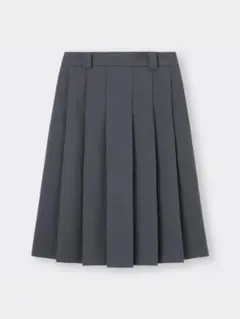 美品　GU　ジーユー　プリーツミディスカート　グレー　M