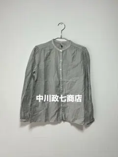 中川政七商店 高島ちぢみ 格子 フリーシャツ フレンチスリーブ