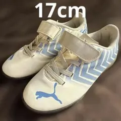 Puma サッカーシューズ 17cm ホワイト/ブルー
