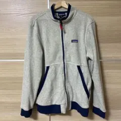 patagonia フリースジャケット M ベージュ/ネイビー