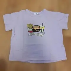 Si・Sh・Non シシュノン　キッズ Tシャツ 100 パープル ハンバーガーのサムネイル