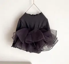 black volume tulle rompers ハロウィン