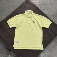 8SM1 le coq sportif ロゴ刺繍　ポロシャツ　イエロー　L 古着のサムネイル