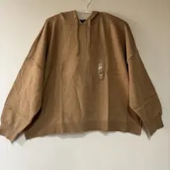 【新品】トミーヒルフィガー　ニットパーカー　キャメル　 XXL