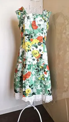 美品 スーパービューティー 花柄ワンピース 42 L