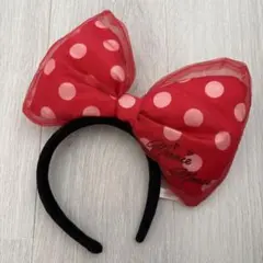 ミニー・マウス 水玉リボンカチューシャ