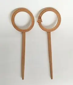 光背1対 立像7寸用 #700 円光 ◆白檀 木彫 仏像付属品
