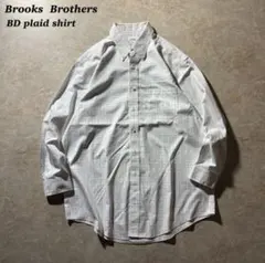 Brooks Brothersミニチェックシャツ古着ホワイト白XXL美品当時物のサムネイル