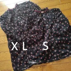 GLOBAL WORK 花柄チュニックワンピース S XL　コーデュロイ　お揃い