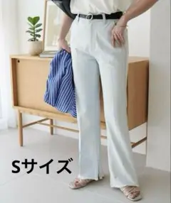 ディスコート USコットン デニム フレアパンツ Sサイズ ライトブルー