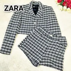 ZARA ツイード ジャケット ショートパンツ セットアップ
