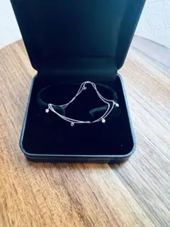 【鑑別書有り】K18WG 2連ダイヤモンドブレスレット　0.3ct