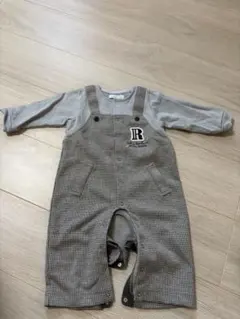 Bebe reductio チェック柄 長袖ロンパース