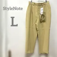 新品未使用StyleNote マスタードイエロー　スラックス パンツ　ベルト付き