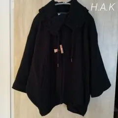 H.A.K アウター 七分袖 ドルマンスリーブ ダッフルコート風　ポンチョ風