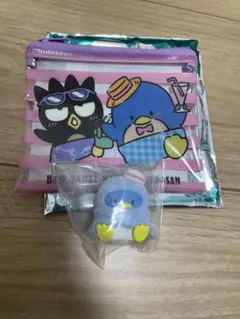 スシロー×はぴだんぶい コラボ限定ファスナーポーチばつ丸×タキシードサム