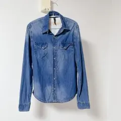 【nudie Jeans】 ヌーディージーンズ　 デニムシャツ 長袖S