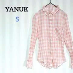 ヤヌーク　ギンガムチェックシャツ　シワ加工　Y-SHIRT　ユニセックスのサムネイル