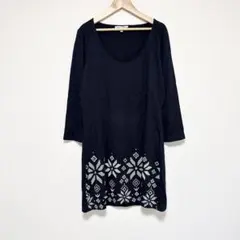 LAURA ASHLEY ローラアシュレイ プリント カットソー ワンピースのサムネイル