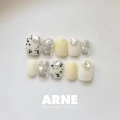 【No.199】ネイルチップ 韓国ネイル イエロー ぷっくり モードネイル