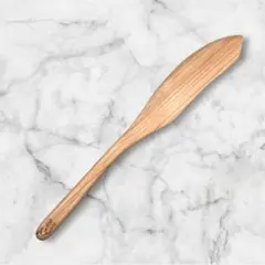 木製バターナイフ 天然木（ひのき）　ハンドメイド品　木製カトラリー