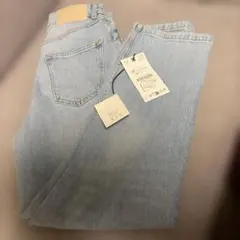 今期新品ZARAザラZ1975ハイウエストマムフィットデニムパンツＳライトブルー
