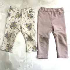 花柄とピンクのパンツセットのサムネイル