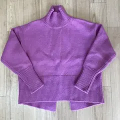 adam et rope アダムエロペ AER タートルネックセーター ピンク