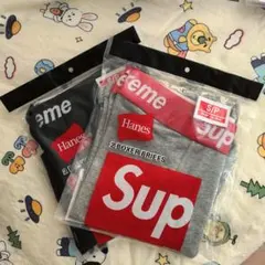 【新品未使用】 SUPREME ボクサーパンツ Sサイズ 黒 + 灰 各1枚