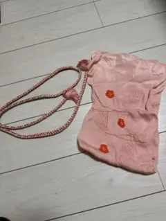 ピンク 花刺繍 帯揚げ帯締め　セット
