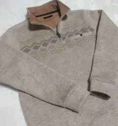 ALPHASOPHY ベージュ ジッパー付セーター 暖かい Ｍ トップバリュ