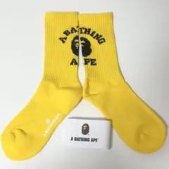 A BATHING APE アベイシングエイプ 靴下 ソックス フリー イエローのサムネイル