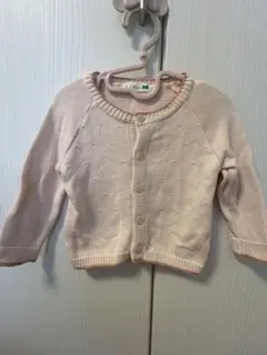 KP ニットプランナー　ウサギ刺繍 ニットカーディガン ピンク　80